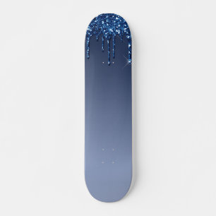 Blauer Glitzer Skateboard