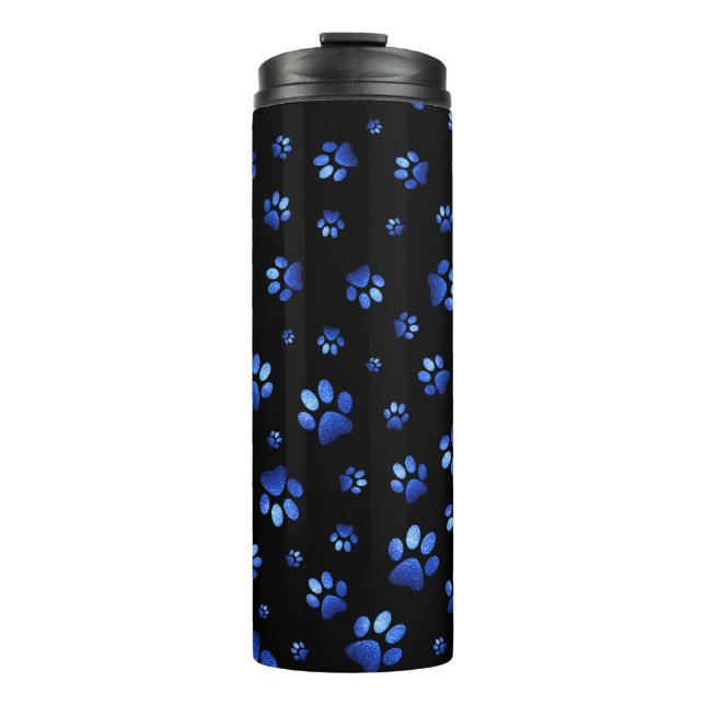 Blauer Glitzer Thermosbecher (Vorderseite)