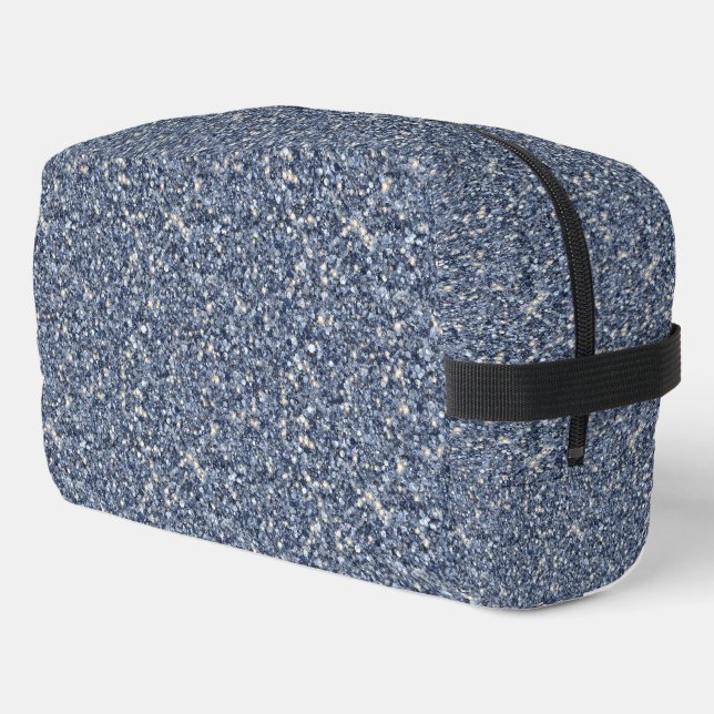 Blauer Glitzer Waschbeutel (Linke Seite)