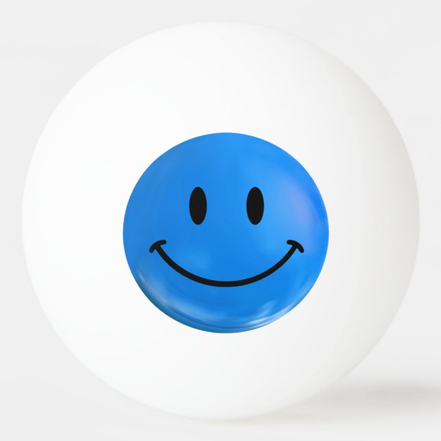 Blauer glücklicher Klingeln Pong Ball Tischtennisball (Rückseite)