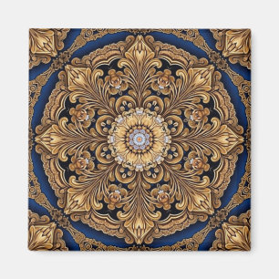 Blauer Gold Dekorativer Magnet