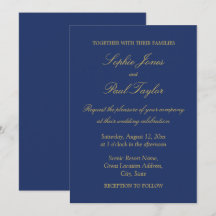Blauer Golden Beige Hochzeitsempfang