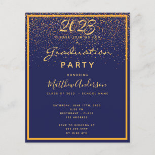 Blauer Goldpreis 2023 für die Graduationspartei Flyer