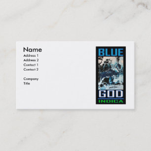 BLAUER GOTT INDICA VISITENKARTE