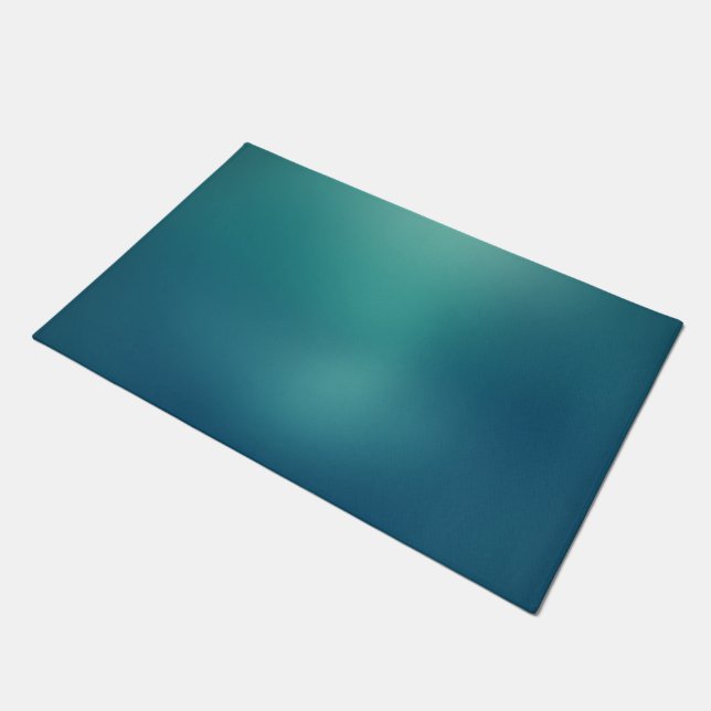 blauer Gradient abstrakt Fußmatte (Schrägansicht)