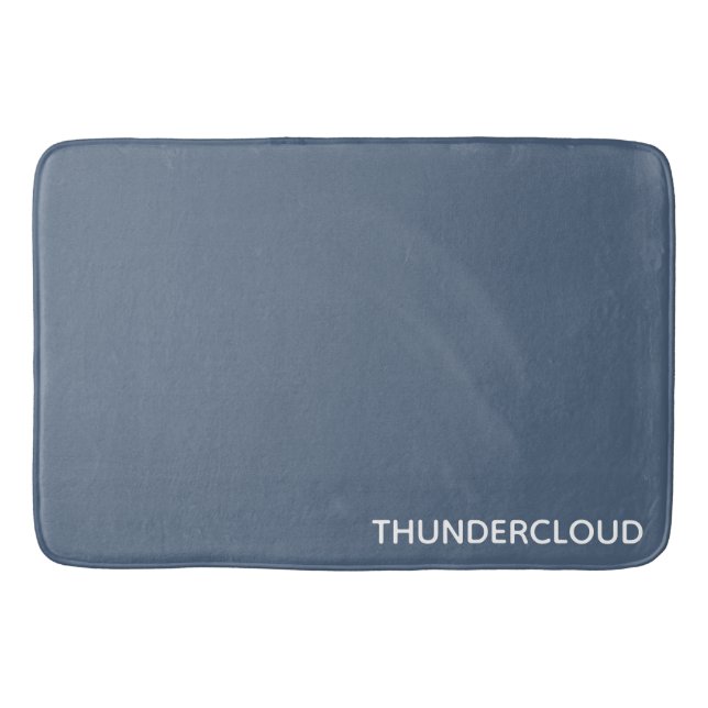 Blauer Graue Farbe von Thundercloud Badematte (Vorderseite)