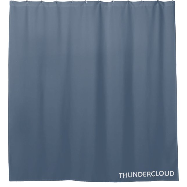 Blauer Graue Farbe von Thundercloud Duschvorhang (Vorderseite)