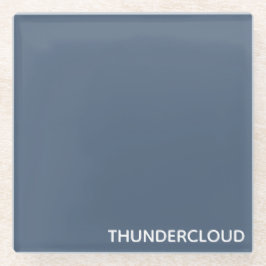 Blauer Graue Farbe von Thundercloud Glasuntersetzer