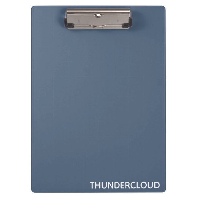Blauer Graue Farbe von Thundercloud Klemmbrett (Vorderseite)