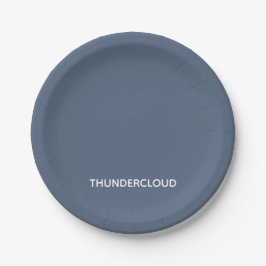 Blauer Graue Farbe von Thundercloud Pappteller