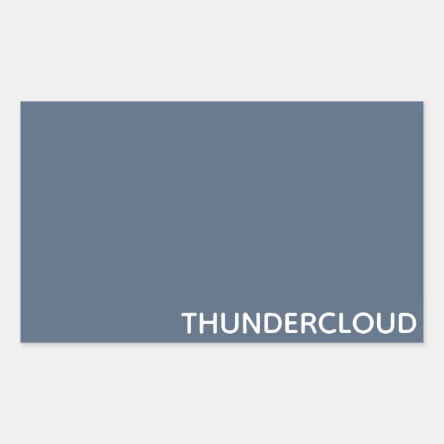 Blauer Graue Farbe von Thundercloud Rechteckiger Aufkleber (Vorderseite)