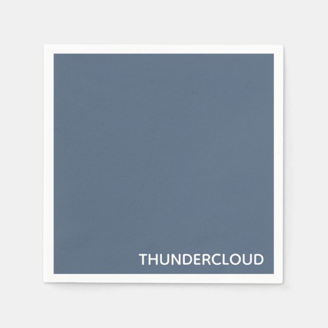 Blauer Graue Farbe von Thundercloud Serviette (Vorderseite)