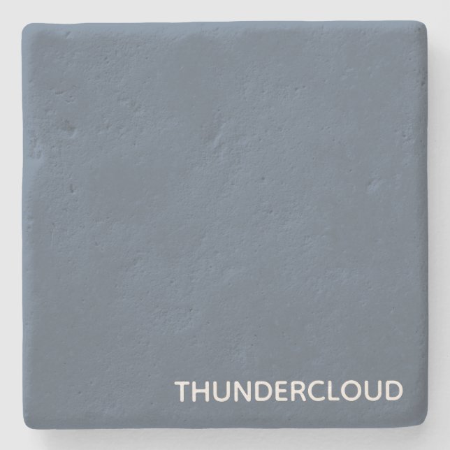 Blauer Graue Farbe von Thundercloud Steinuntersetzer (Vorderseite)