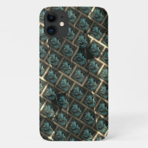 Blauer grauer Backstein-Effekt unter dunkler Stell