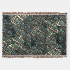 Blauer grauer Backstein-Effekt unter dunkler Stell Decke