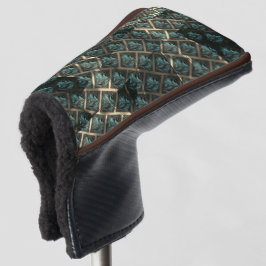Blauer grauer Backstein-Effekt unter dunkler Stell Golf Headcover
