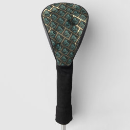 Blauer grauer Backstein-Effekt unter dunkler Stell Golf Headcover