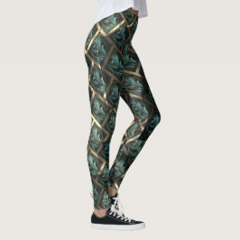 Blauer grauer Backstein-Effekt unter dunkler Stell Leggings