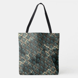 Blauer grauer Backstein-Effekt unter dunkler Stell Tasche