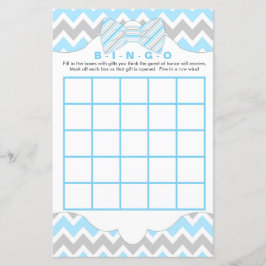 Blauer grauer Bingo und Kindermädchen Babydusche