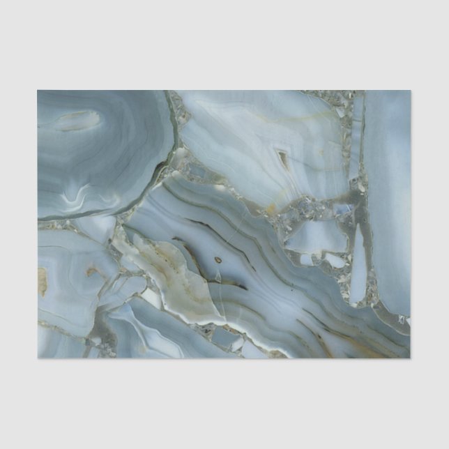 Blauer grauer Marmor mit Goldvene Seidenpapier (Vorderseite)