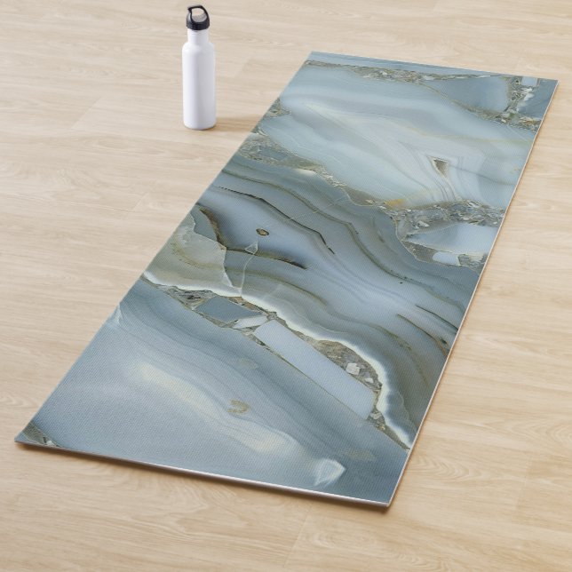 Blauer grauer Marmor mit Goldvene Yogamatte (Beispiel)