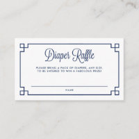 Blauer griechischer Schlüsselmuster Windeln Raffle