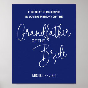 Blauer Großvater der Brautdenkmal-Hochzeit Poster