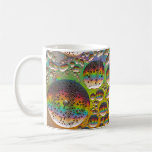 Blauer grüne und gelbe Blasen Kaffeetasse