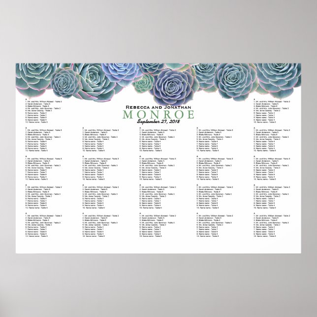 Blauer grüner Säulenplan Poster (Vorne)