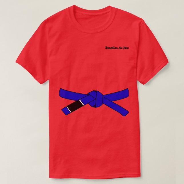 Blauer Gürtel Brasilianischer Jiu Jitsu für Kampfk T-Shirt (Design vorne)