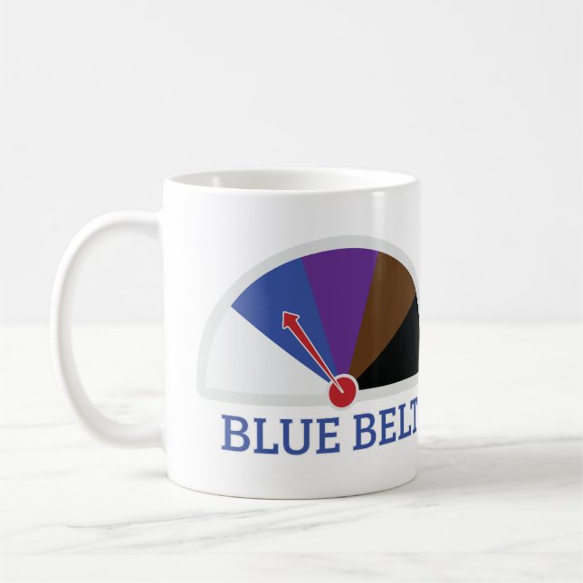 Blauer Gürtel Jiu Jitsu Kaffeetasse (Links)