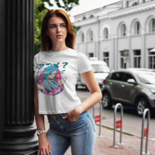 Blauer Haarbül T-Shirt