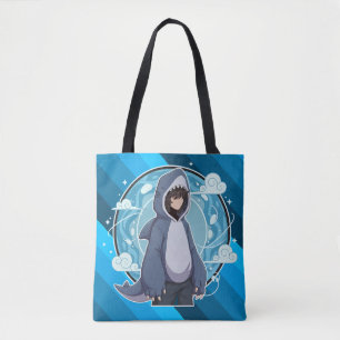 Blauer Haifisch-Jungen Anime-Kunst Tasche
