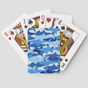 Blauer Haifisch-Muster Spielkarten