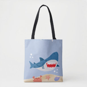 Blauer Haifisch-Tragetasche Tasche