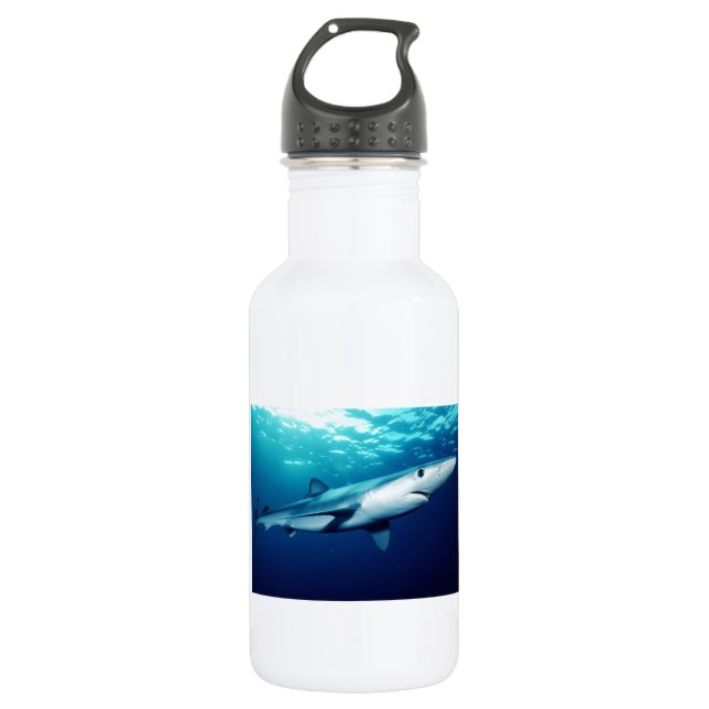 Blauer Haifisch Trinkflasche (Vorderseite)