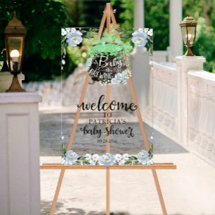 Blauer Halloween Baby Dusche Begrüßungszeichen Acrylschild