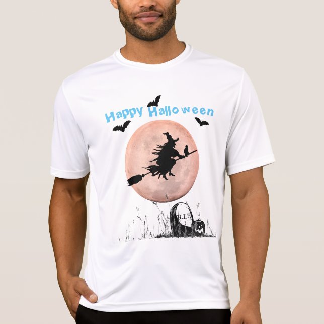 Blauer Halloween T-Shirt (Vorderseite)
