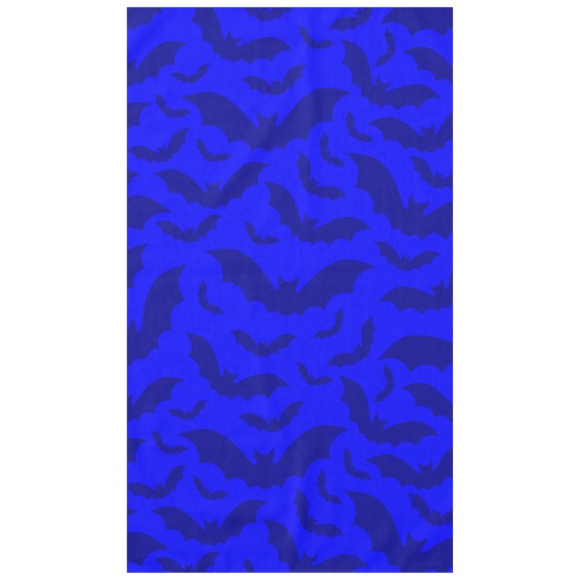 blauer halloween vampir fledermäuse gothic tischdecke (Vorderseite)