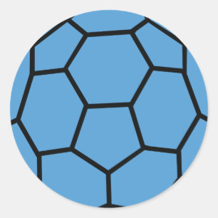 Blauer Handball Runder Aufkleber