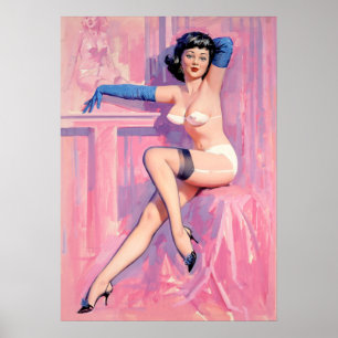 Blauer HandschuhePinup Poster