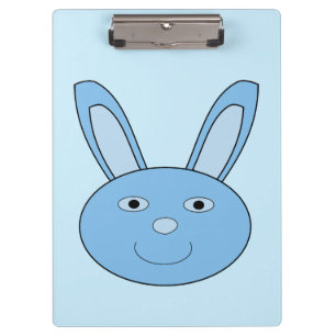 Blauer Hase Bunny Gesicht Frühling Ostern Klemmbrett