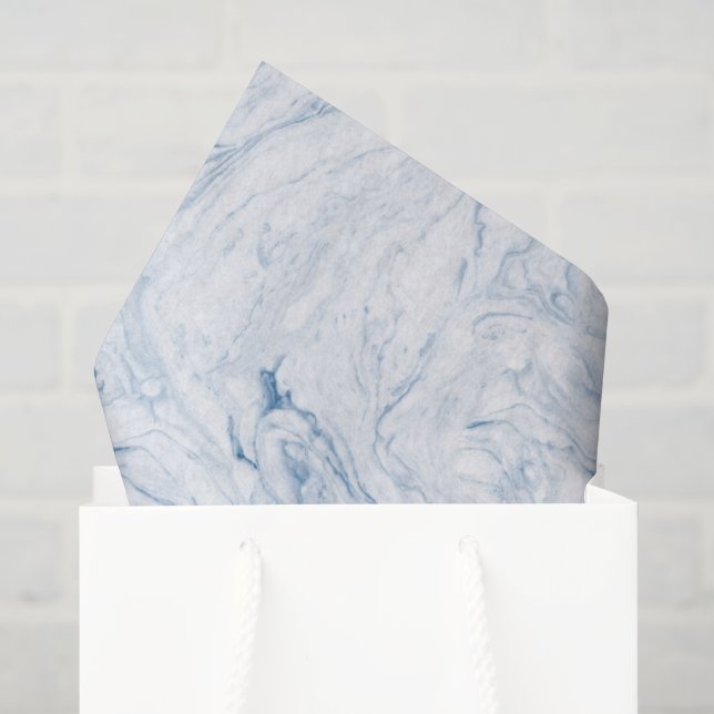 Blauer Haven-Marmor Seidenpapier (Geschenktüte)