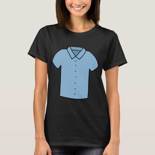 Blauer Hemd Typ Tattoo Vektor T-Shirt (Vorderseite)