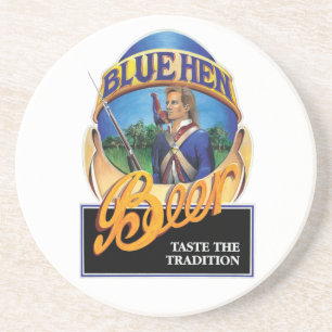 Blauer Henne-Bier-Sandstein-Getränk-Untersetzer Untersetzer