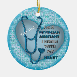 Blauer Herzmedizin Assistenzverzierung Keramik Ornament