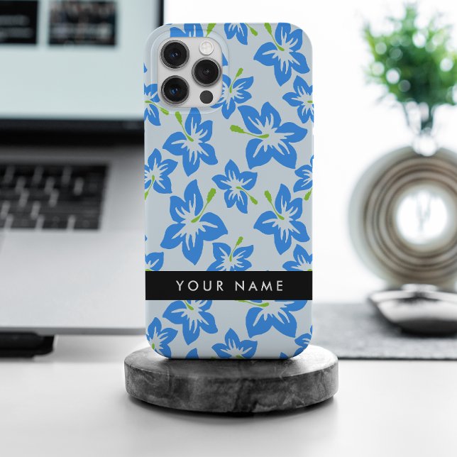 Blauer Hibiskus, Blumen, Ihr Name Case-Mate iPhone Hülle (Von Creator hochgeladen)