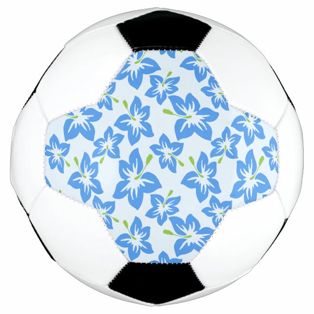 Blauer Hibiskus, Blumen, Muster von Blume Fußball (Vorderseite)