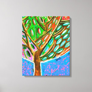 Blauer Himmel-Baum der Leben-Leinwand Leinwanddruck